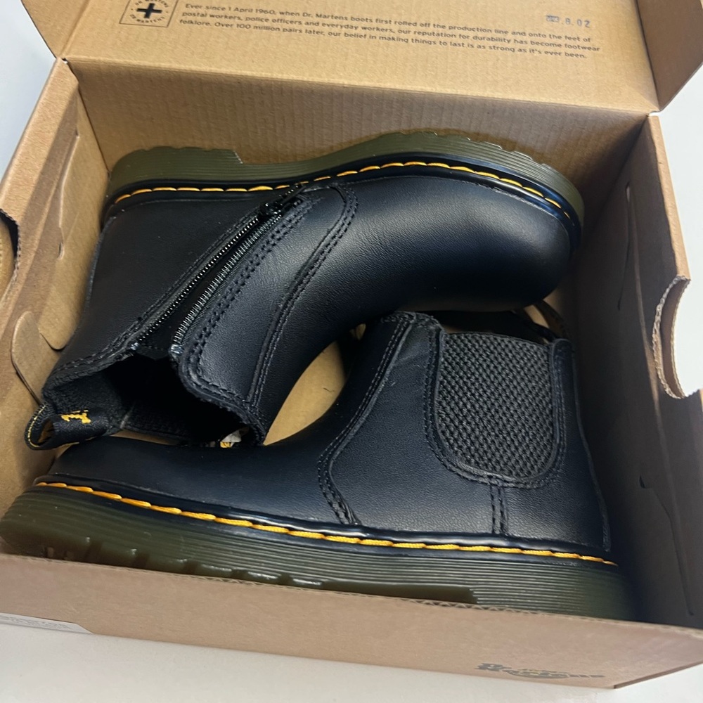 Toddler Dr. Martens Black Chelsea Boots with Zipper Size 10